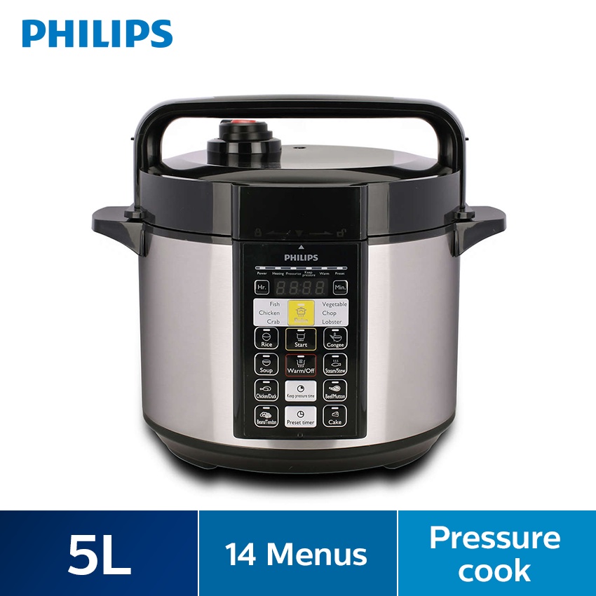 (READY STOCK ) Philips 5L Electric Pressure Cooker HD2136/60 Shopee