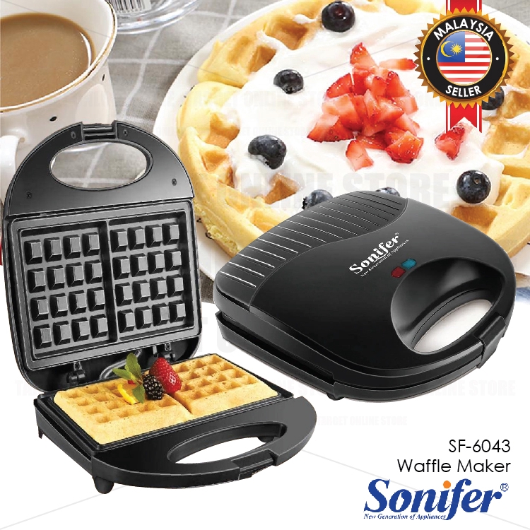 SONIFER SF-6043 Electric Waffle Maker Non Stick Breakfast Machine / Mesin Pembuat Waffle