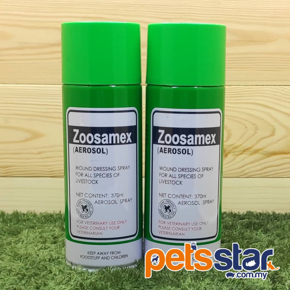 Zoosamex Aerosol Wound Dressing Spray for all species of livestock 370
