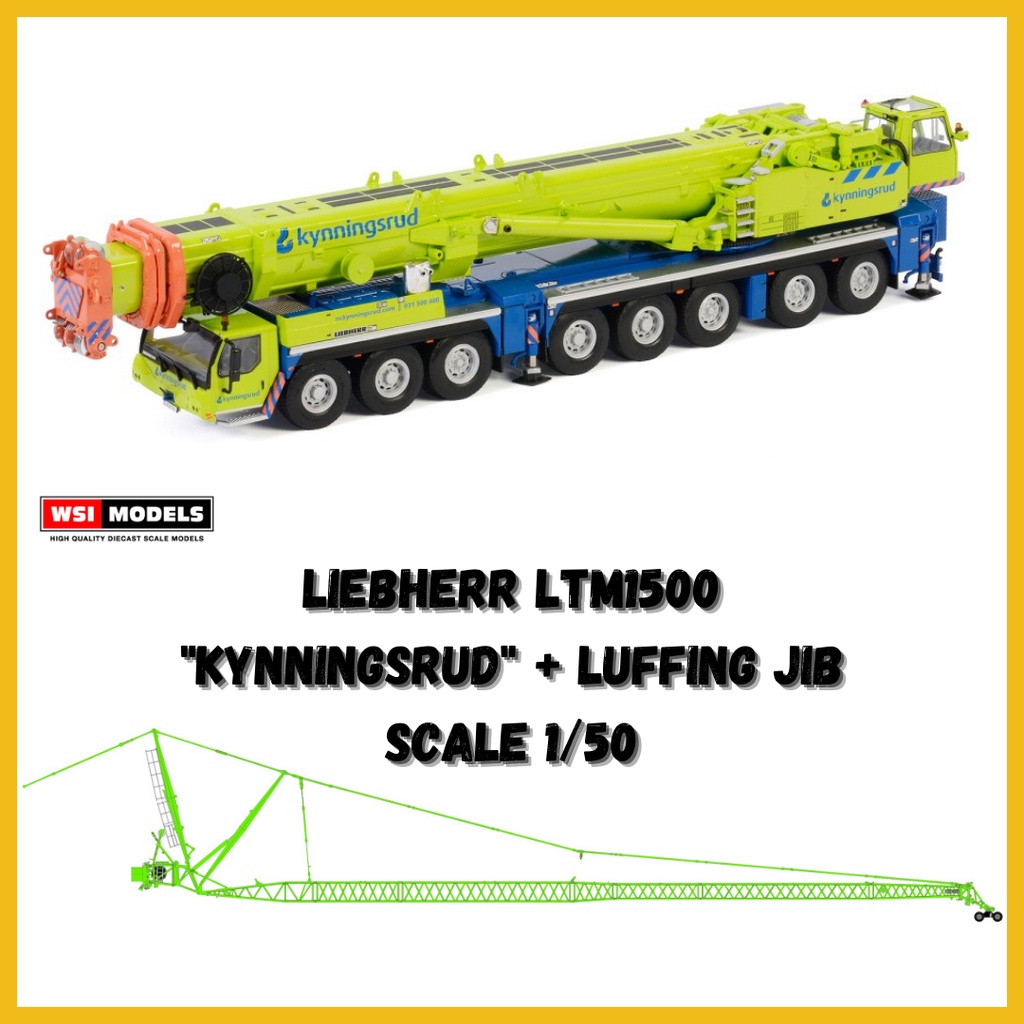 WSI Models Liebherr LTM1500-8.1 Kynningsrud with LTM1500 Luffing Jib Crane  Model Diecast Scale 1/50 Model | Shopee Malaysia