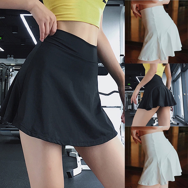 Women's Sports Short Skirt Pleated Yoga Breathable Anti Exposure Skirt