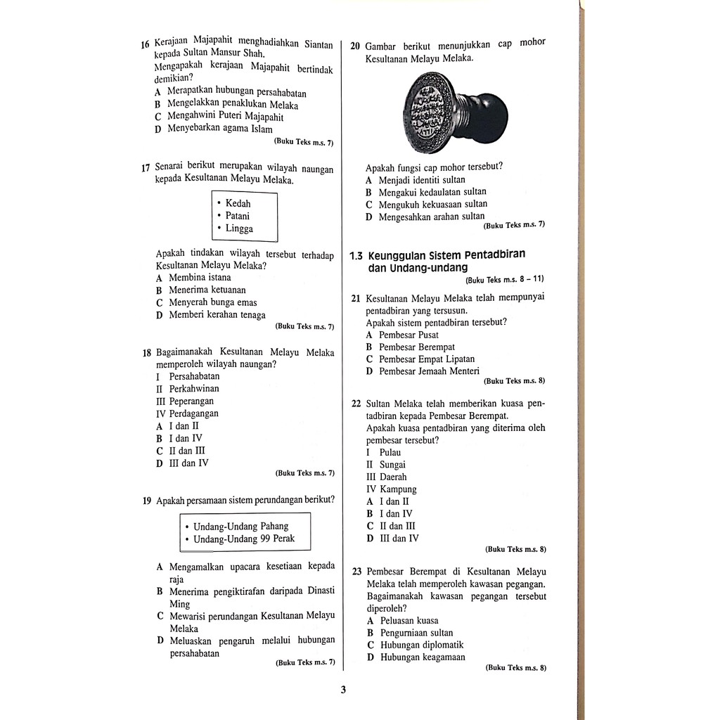 Koleksi Kertas 1 . Sejarah . Buku Latihan . SPM . Sasbadi 