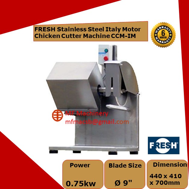 Mf FRESH Ø 9" Chicken Poultry Cutter Machine c/w Italy Motor CCM-IM