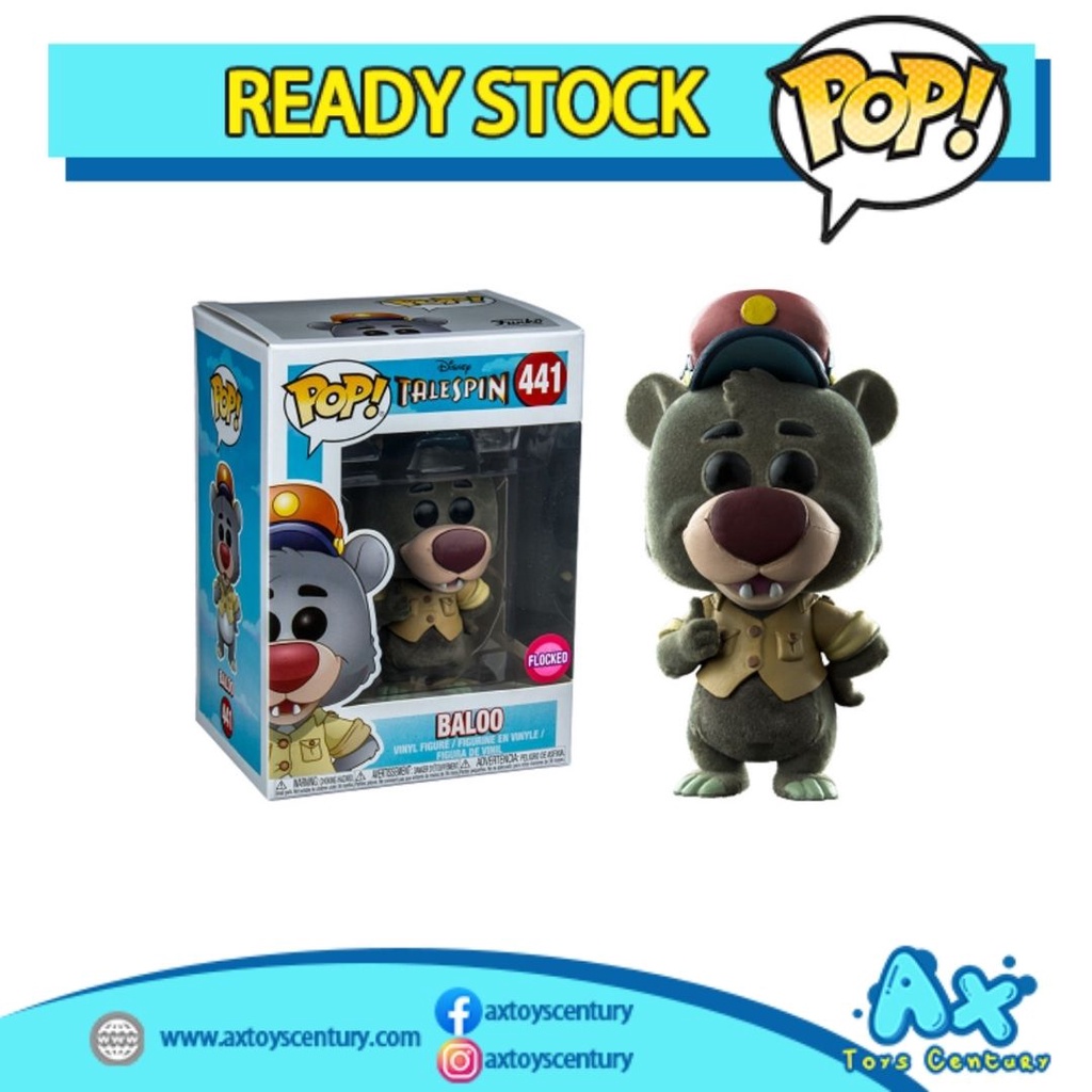 Funko Pop! Talespin - Baloo #441 Flocked 100% Genuine