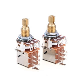 Set of 2 Musiclily Pro Brass Thread Mini Metric Sized Control Pots A25K Aduio Taper Potentiometers for Guitar 