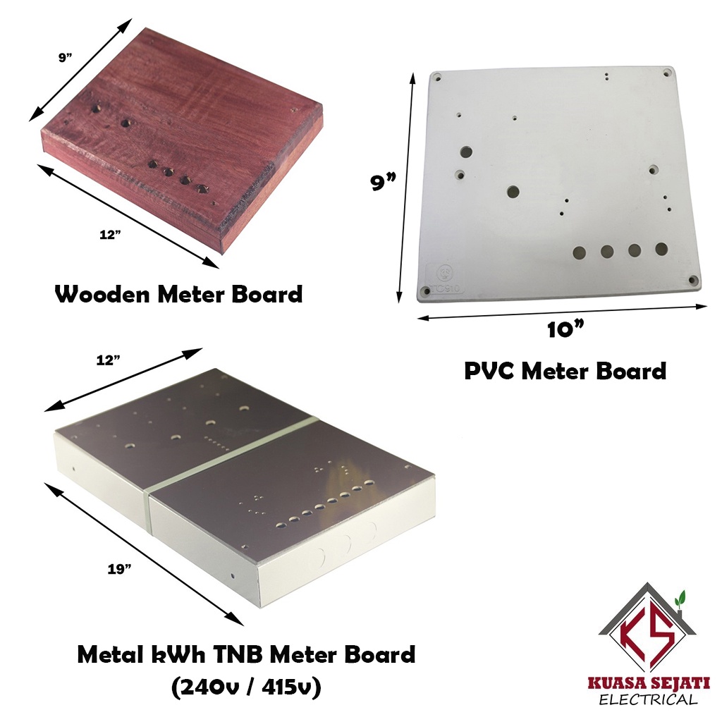 Wooden kWh TNB Meter Board & Metal kWh TNB Meter Board [Single Phase
