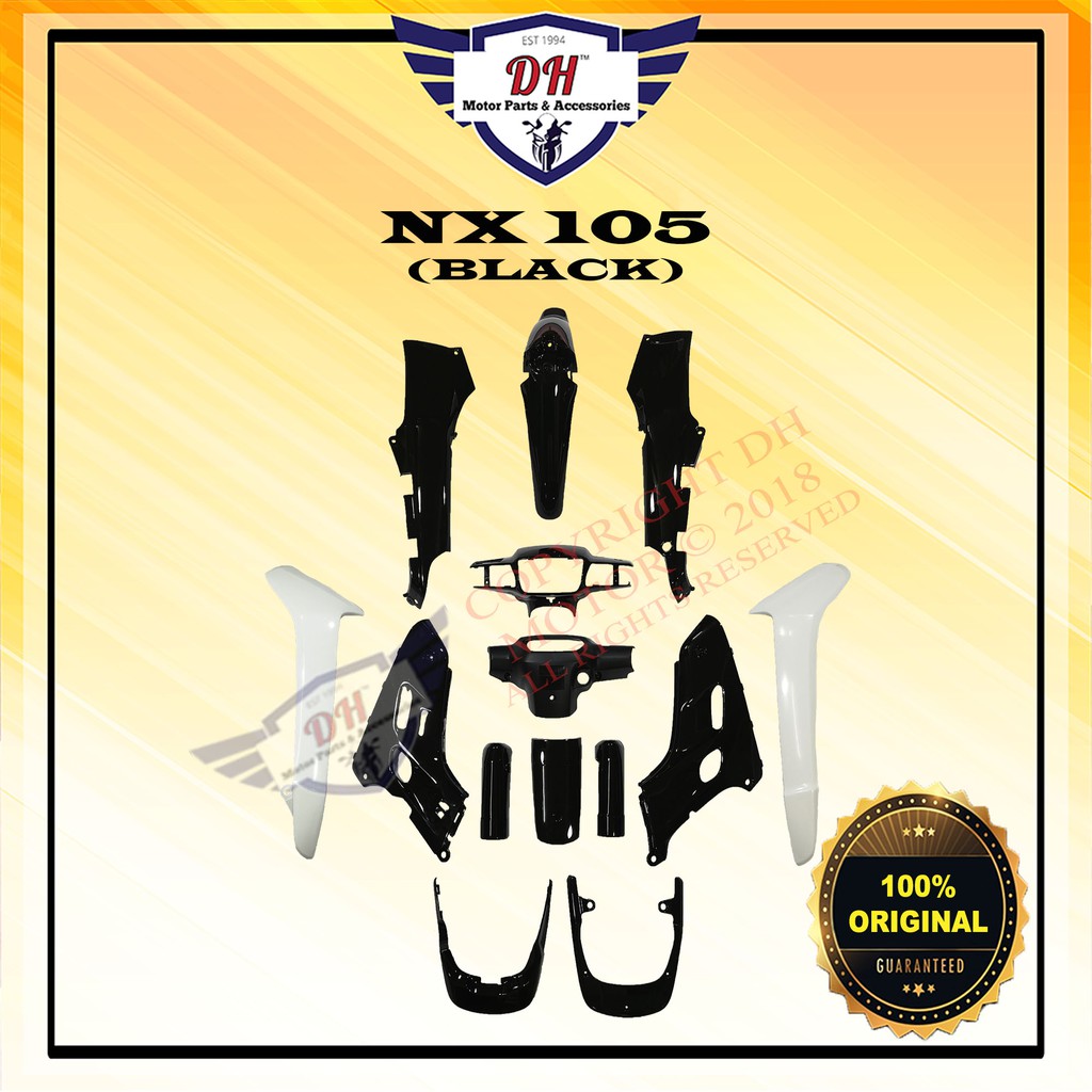 Nx 105 Bsh Cover Set Black Full Set Honda Shopee Malaysia