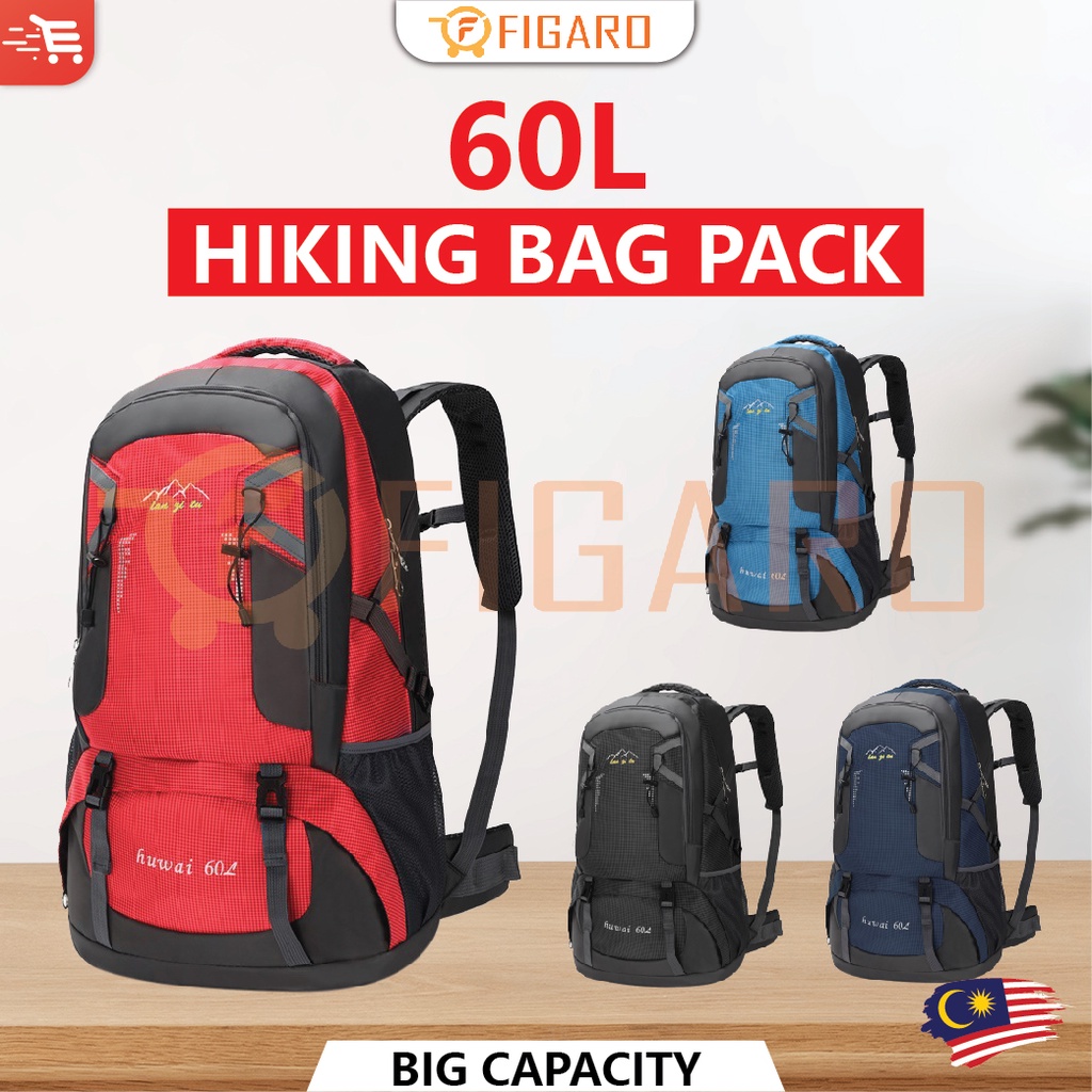 Figaro 60L Large Capacity Hiking Bag Outdoor Backpack Camping Beg Daki Gunung Bagpack Balik