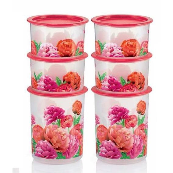 Tupperware Blooming Peonies One Touch Set - 6pcs Set