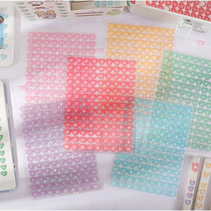 Sticker Cute Alphabet Stickers Scrapbook Decor Letter Sticker | Shopee ...