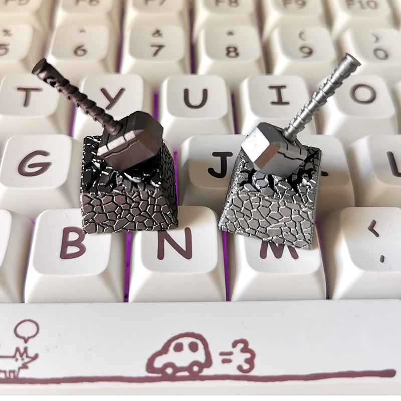 Thor's Hammer Keycap Resin Material Mechanical Keyboard Dedicated Light
