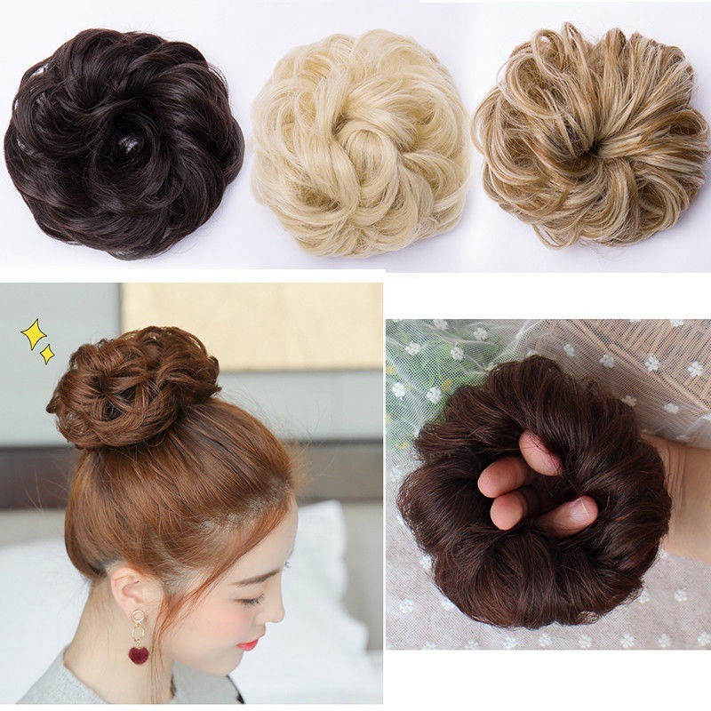 Hot Natural Curly Messy Bun Hair Piece Scrunchie Extra Thick