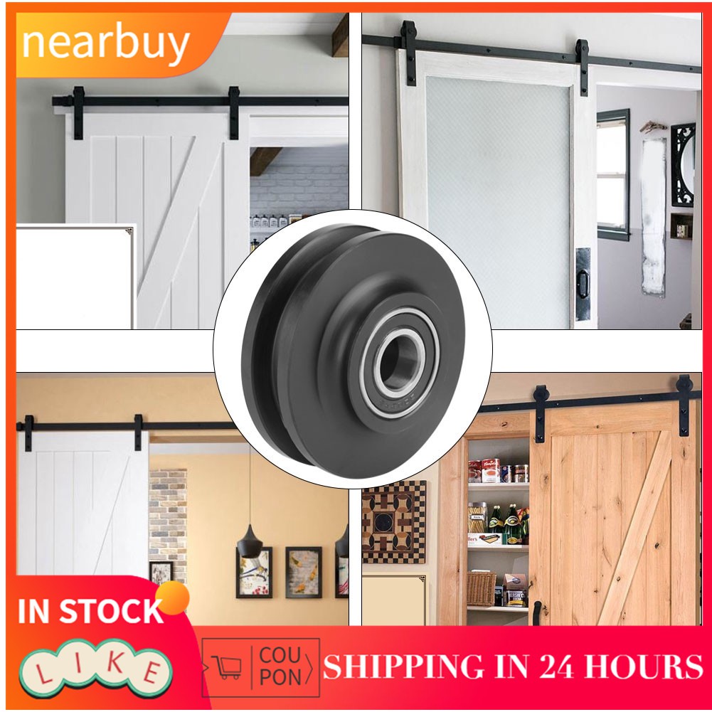 Coupon First 2pcs Sliding Barn Door Wheel Closet Hardware Roller
