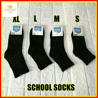 School socks children black stokin sekolah hitam ready stock