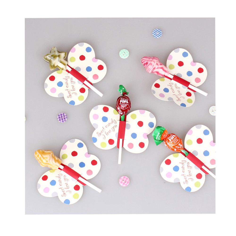 50pcs Gift Paper Card Lollipop Candy Decoration Bees 