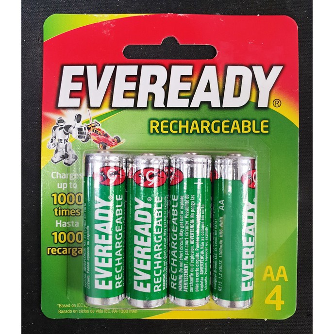 EVEREADY Rechargeable® Batteries AA 4pcs Shopee Malaysia