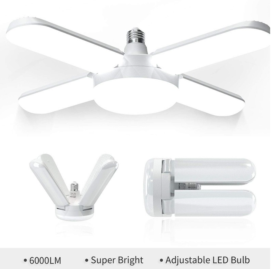 The New Light Bulbs 30W 45W 60W Foldable Fan Blade LED ...