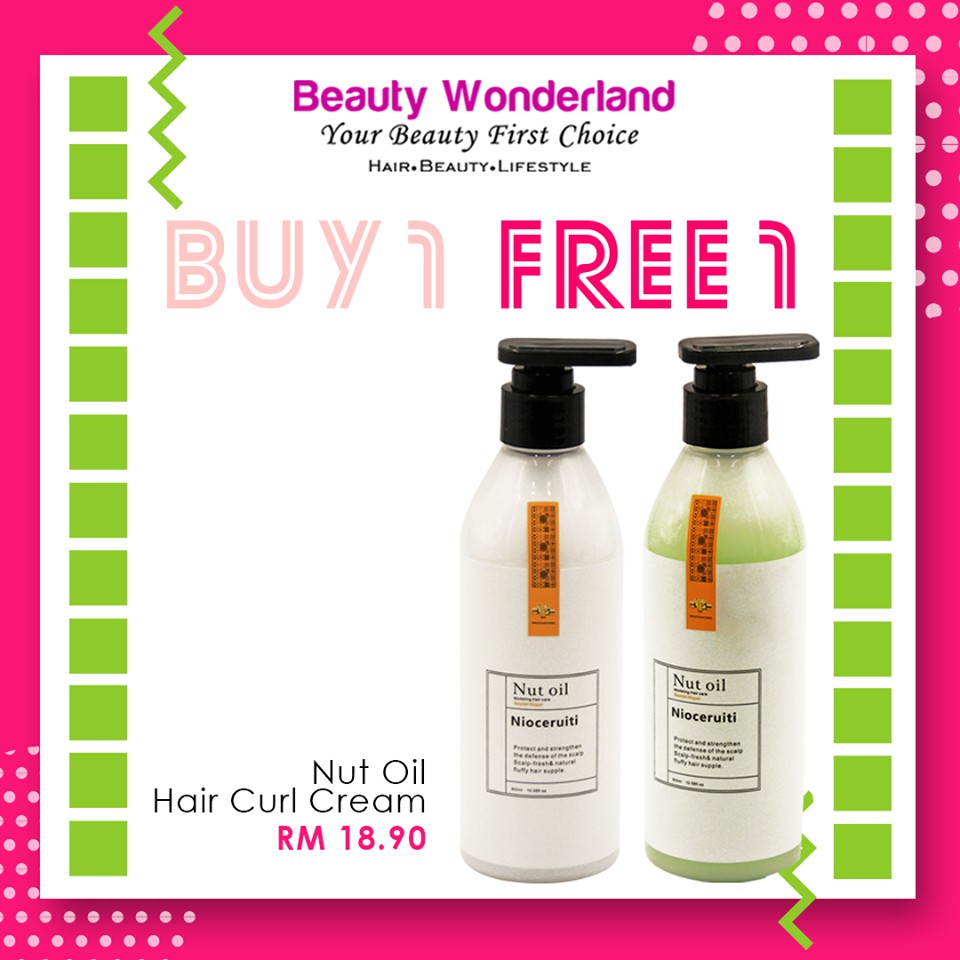 Nut Oil Hair Curl Cream Buy 1 Free 1 Shopee Malaysia