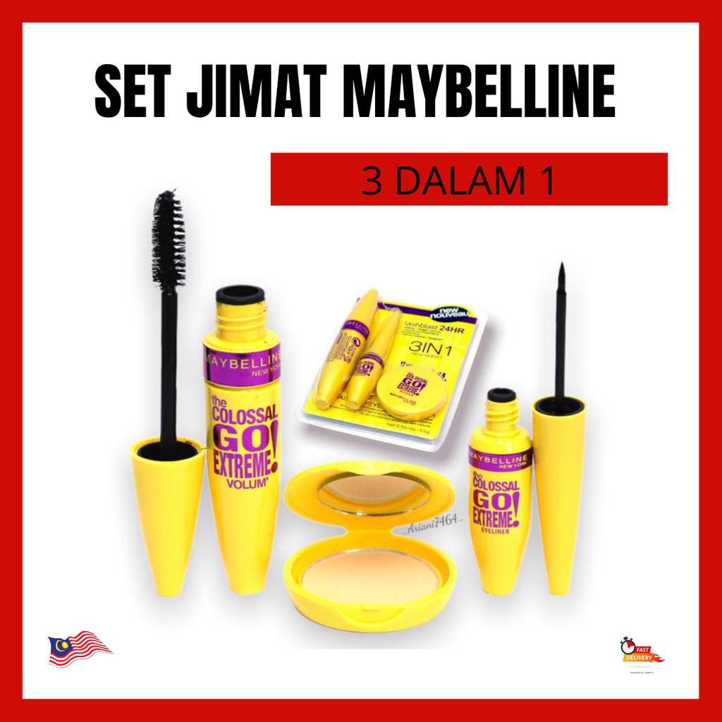 MAYBELLINE 3 IN 1 SET MASCARA MAYBELLINE Shopee Malaysia