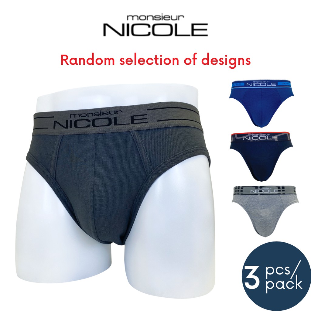 CLEARANCE (3 Pcs) NICOLE Men Premium Underwear Brief Mini Brief
