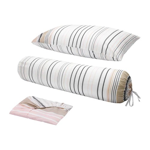 Ikea Blarips 5 Piece Bedlinen Set Pink Sheet Bolster