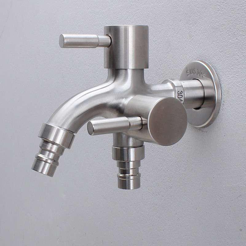 304 Stainless Steel Double Tap Multifunctional Stainless Steel Tap Two ...