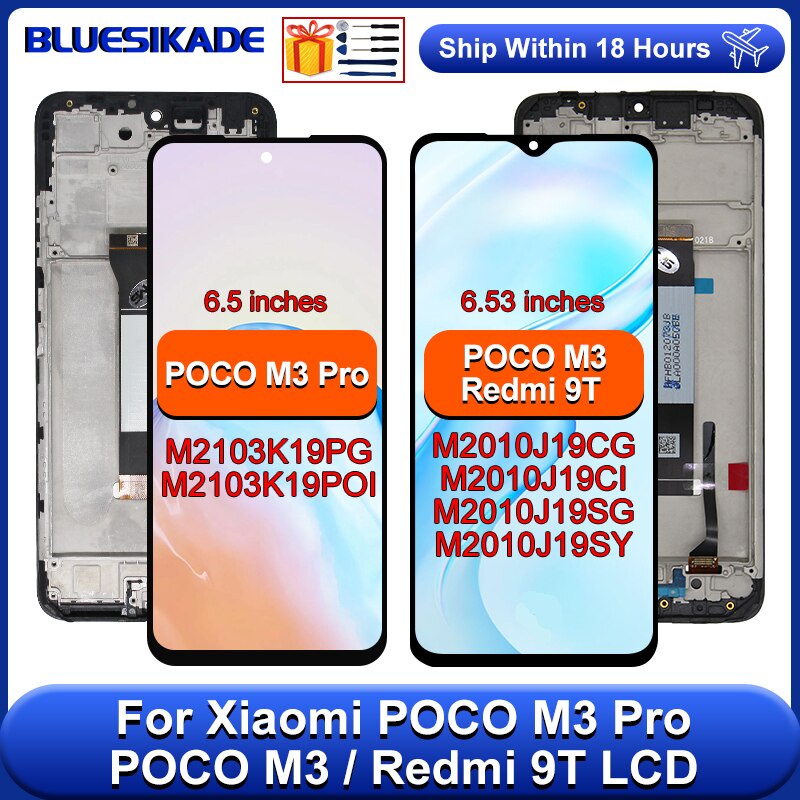 Original For Xiaomi Poco M3 Display Redmi 9t Lcd Touch Screen Digitizer For Xiaomi Poco M3 Pro 7044