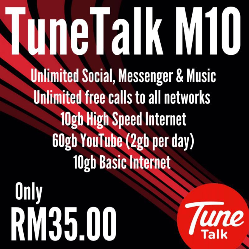 Tunetalk M10 Plan With Sim Shopee Malaysia