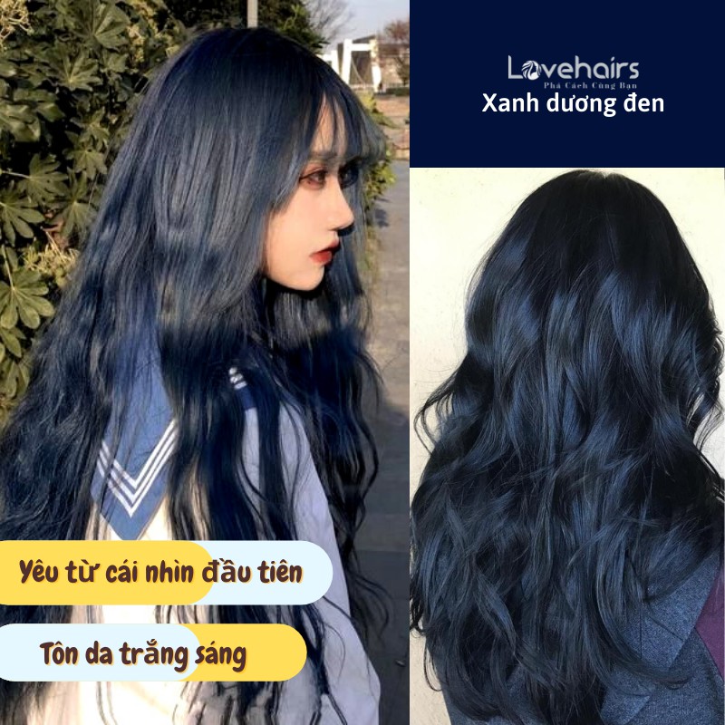 Dark Blue Hair Dye [Lovehairs] trendy Hair Color Bright White - No Need To  Bleach And Enhance tone | Shopee Malaysia