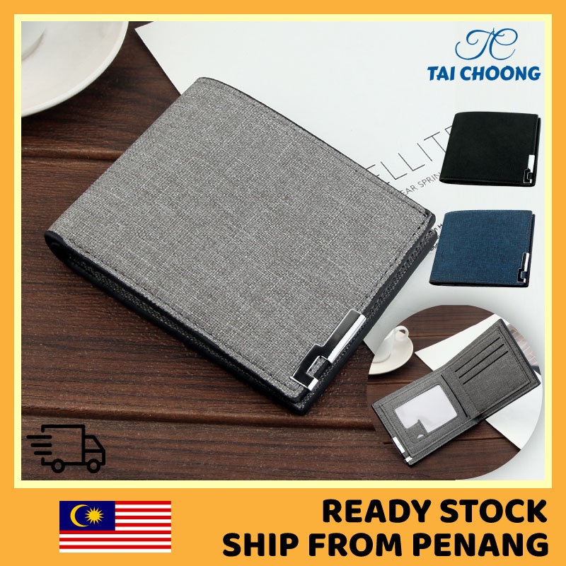 Men Fabric Cotton Wallet Classic Fashion Stylish Simple & Nice Horizontal Vertical Short Wallet