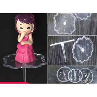 Cake Topper Decoration Stand Holder, Plastic Transparent Support, Figurine support