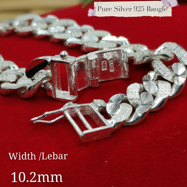 Bangle Silver 925 Gelang Tangan Perak 925 Untuk Lelaki Ready Stock Shopee Malaysia