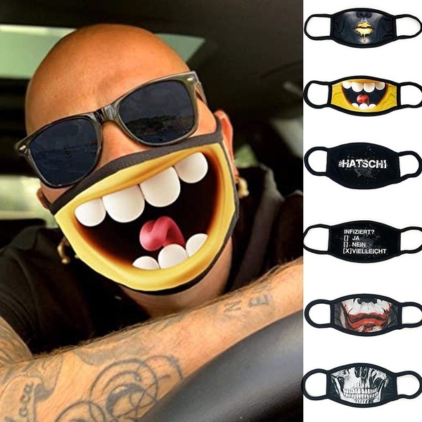 Funny Mouth Mask Cotton Mens and Womens 3D Cartoon Dustproof Breathable Face  Masks | Shopee Malaysia