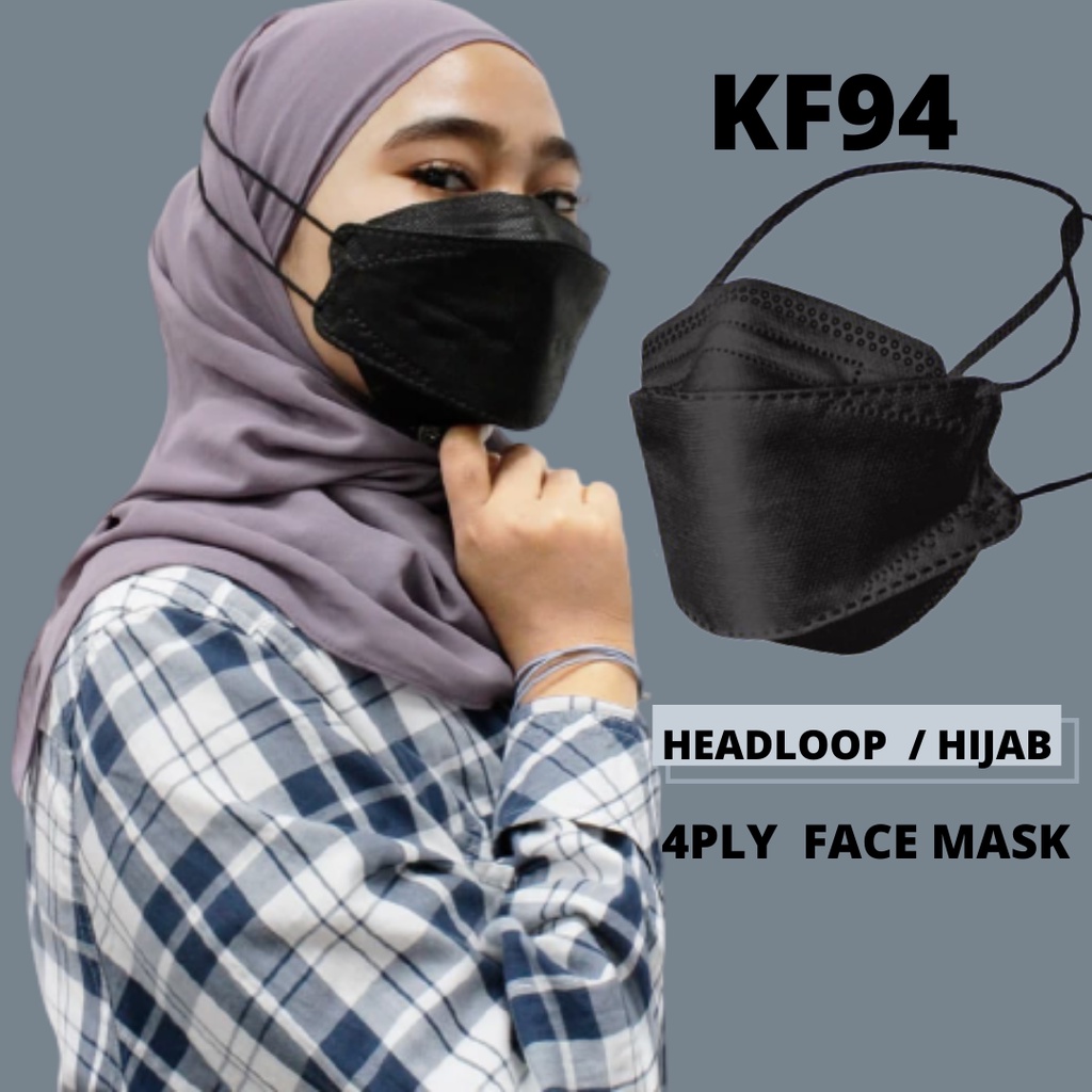 KF94 MASK HEADLOOP MASK HIJAB MASK KF94 HEALOOP FACE MASK HEAD LOOP