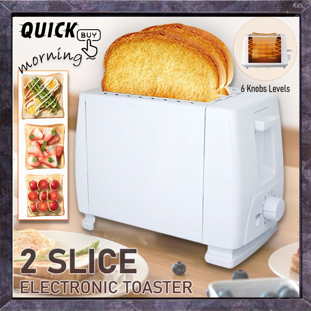 BH002 Bread Toaster Electric Toaster Bread Maker Machine with 6 Knobs Levels Toasting Machine Pembakar Roti