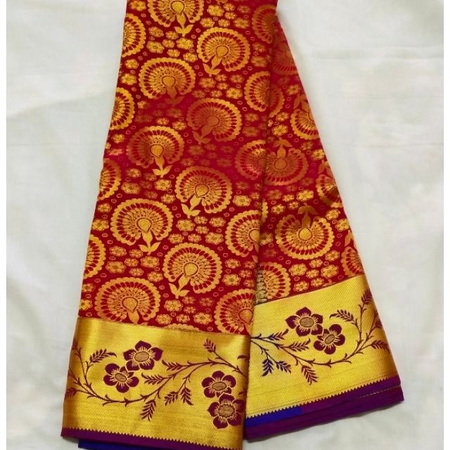 BRIDAL SEMI-KANCHIPURAM SILK SAREES | Shopee Malaysia