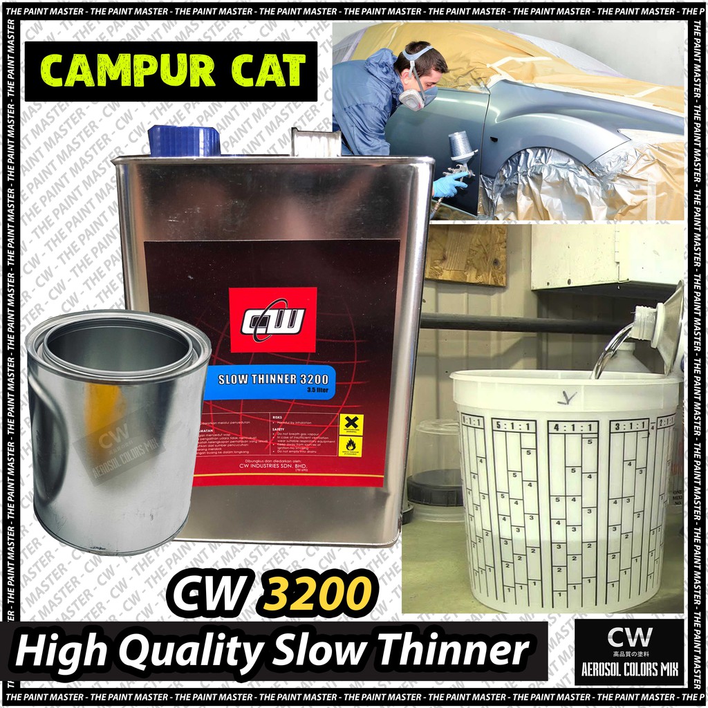 Buy 2k Slow Thinner Cw3200 3litre High Quality Solvent Thinner For Spray Paint Diy Thinner Campur Cat æ¼†æ°´ ç¨€é‡Šå‰‚ è°ƒæ¼† Seetracker Malaysia