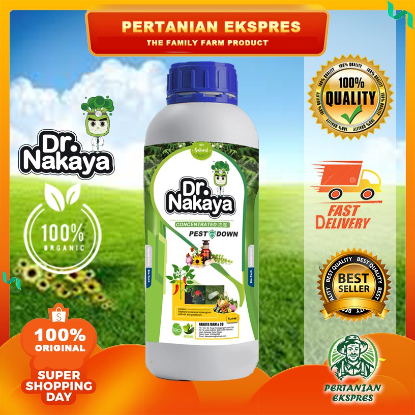 100 Organic Dr Nakaya Petsdown Pesticide Racun Serangga Organik Shopee Malaysia