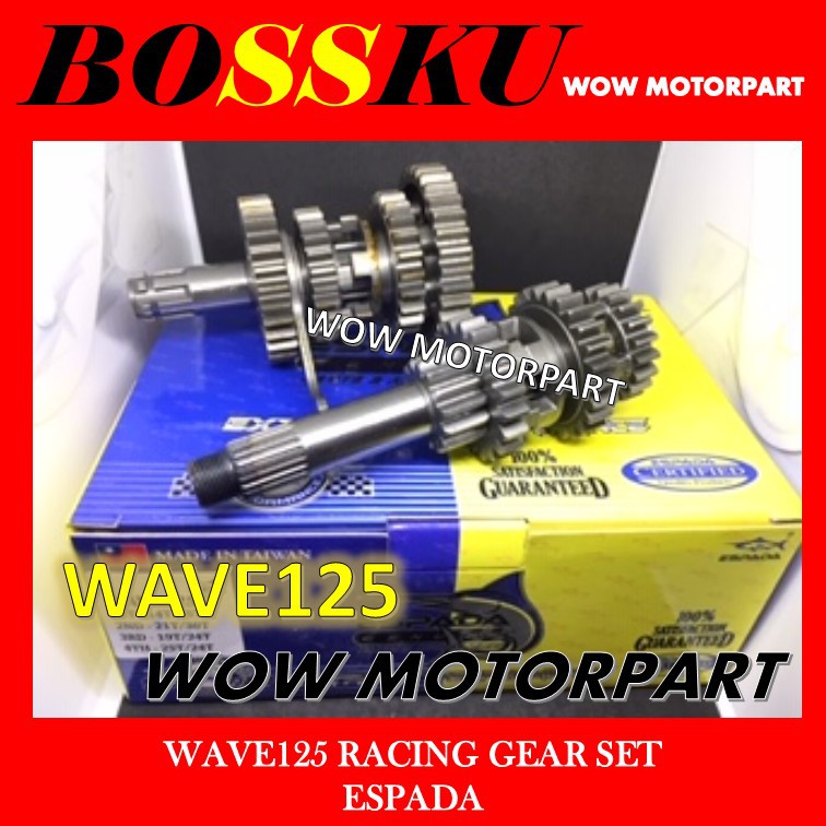 100 Original Espada Gearbox Gear Box Full Set Racing Honda Wave 125 Wave125 W125 Racing Gear Pnp Bossku 23316 Shopee Malaysia