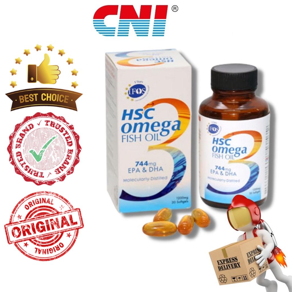 CNI HSC Omega3 Fish Oil 744mg EPA & DHA (30 x 1200mg) Healthy