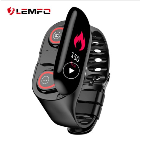 Lemfo M1 Ai Smart Watch With Bluetooth Earphone Heart Rate Monitor Wristband Shopee Malaysia