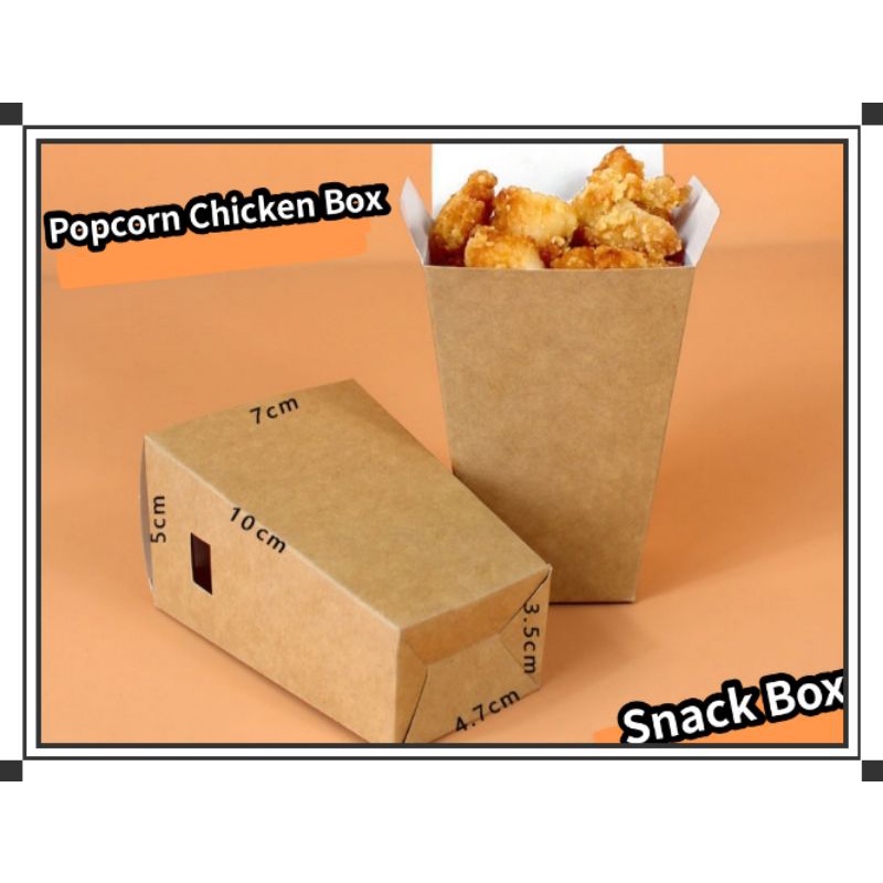 (Fast Delivery)(20s)Snack Paper Box/Popcorn Chicken Box/Mini Food Box