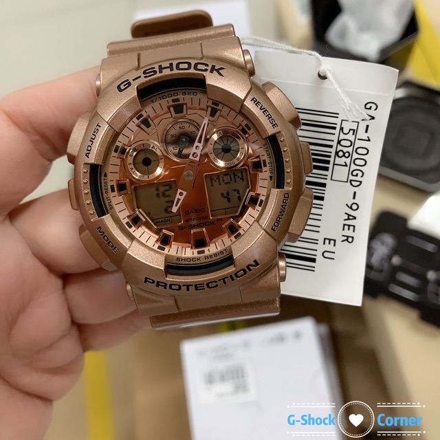 g shock ga 100 rose gold