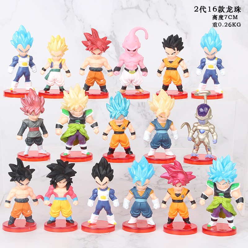 Dragon Ball Model Figure Set Of 16 Characters Dragon Ball Super 3cm X 7cm No Box Shopee Malaysia