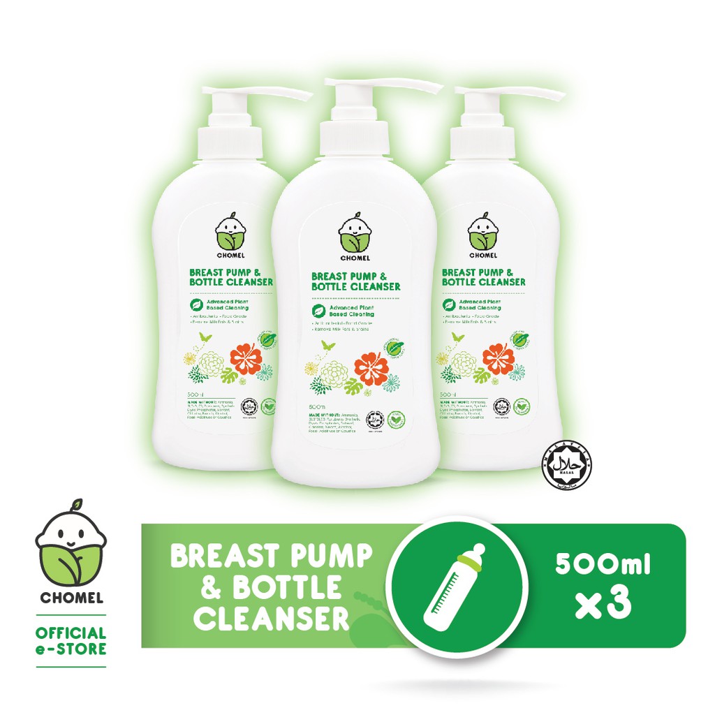 CHOMEL Breast Pump & Bottle Cleanser (500ml X 3)