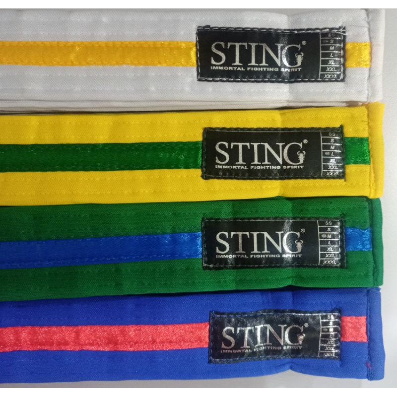 STING MARTIAL ARTS COLOR BELTS WITH RIBBON STRIPE Shopee Malaysia