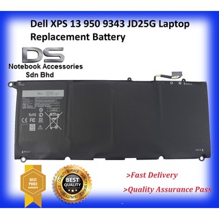 Dell Xps 13 9343 9350 90v7w Jd25g Khxpy 0n7t6 Original Replacement Battery Shopee Malaysia
