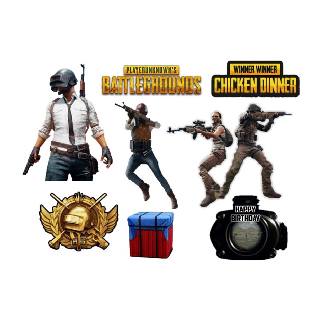 Cake Toppers PUBG MOBILE GAME CAKE TOPPER PERSONALISED EDIBLE BIRTHDAY