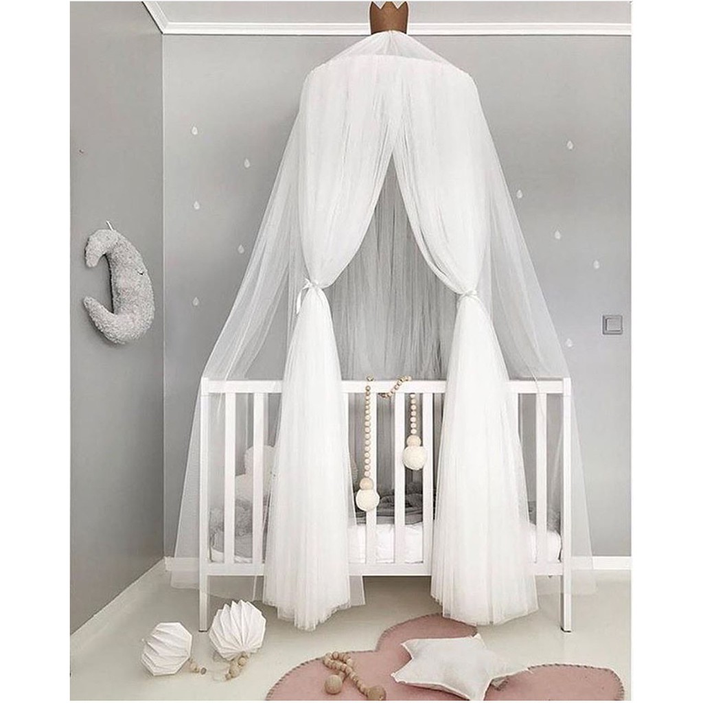 Sugarfree Baby Bed Curtain Round Crib Tent Hung Dome Mosquito