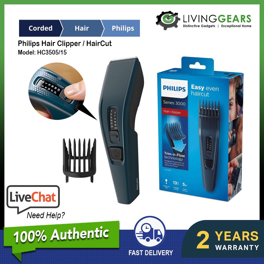 philips hair clipper hc3505